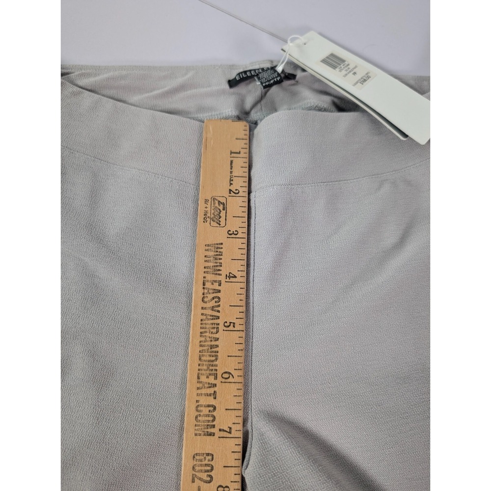 Eileen Fisher Pants Women's Petite Slim Ankle Crepe Silver Pull On System New - Picture 9 of 10